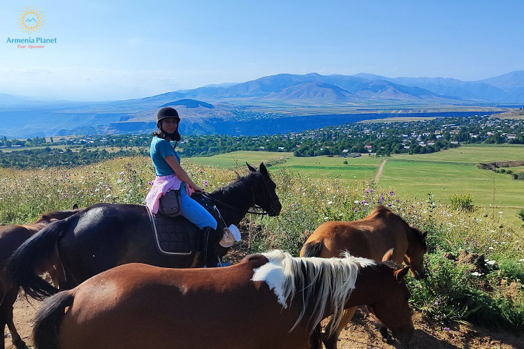 Horseback riding to Dsegh village and Bardzrakash Monastery