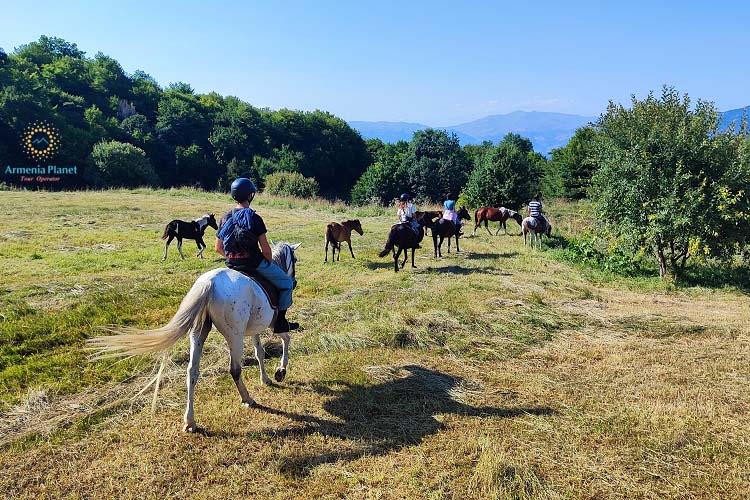 Horseback riding to Dsegh village and Bardzrakash Monastery