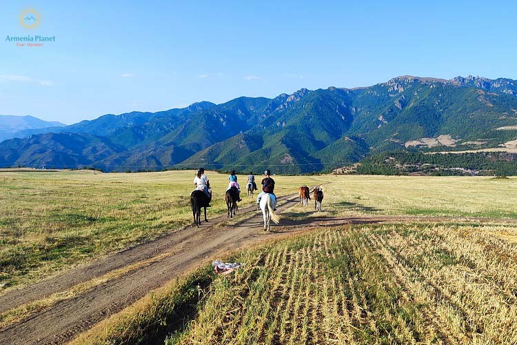Horseback riding to Dsegh village and Bardzrakash Monastery